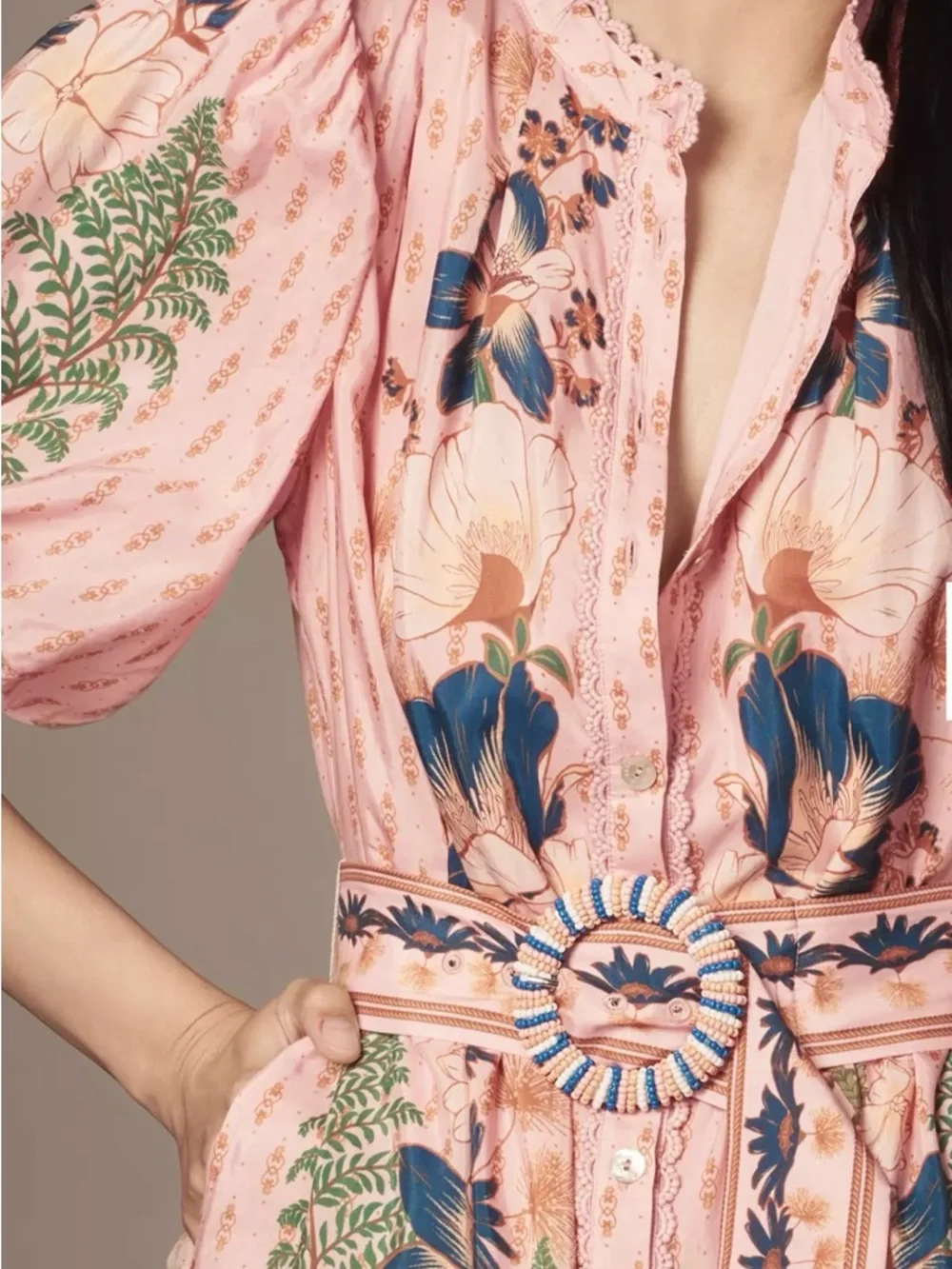 Farm Rio Dream Garden Puff-Sleeve Mini Dress - Picture 2 of 8